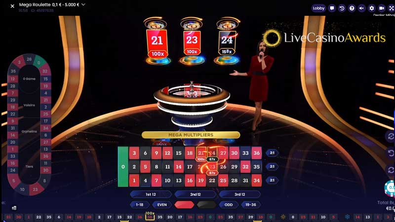 mega roulette with multipliers