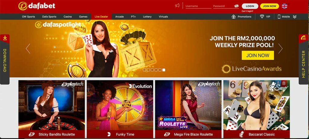 Dafabet Live Dealer Casino
