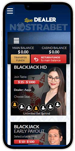 mobile live blackjack
